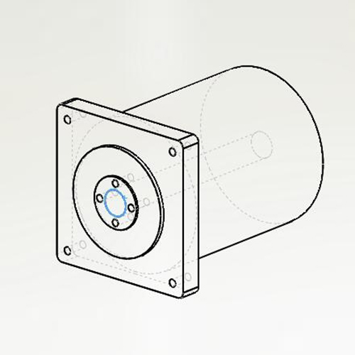 整框電機 外徑70mm； 圓法蘭；方法蘭